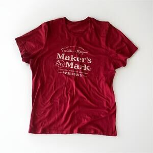 Maker's Mark Whisky T Shirt Mens Large Distillery Kentucky Bourbon Graphic Tee